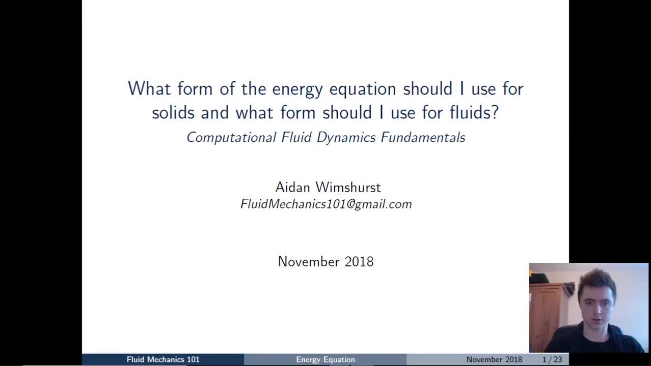 CFD理论 8 能量方程 -可压和不可压，密度基和压力基异同_高清 720P