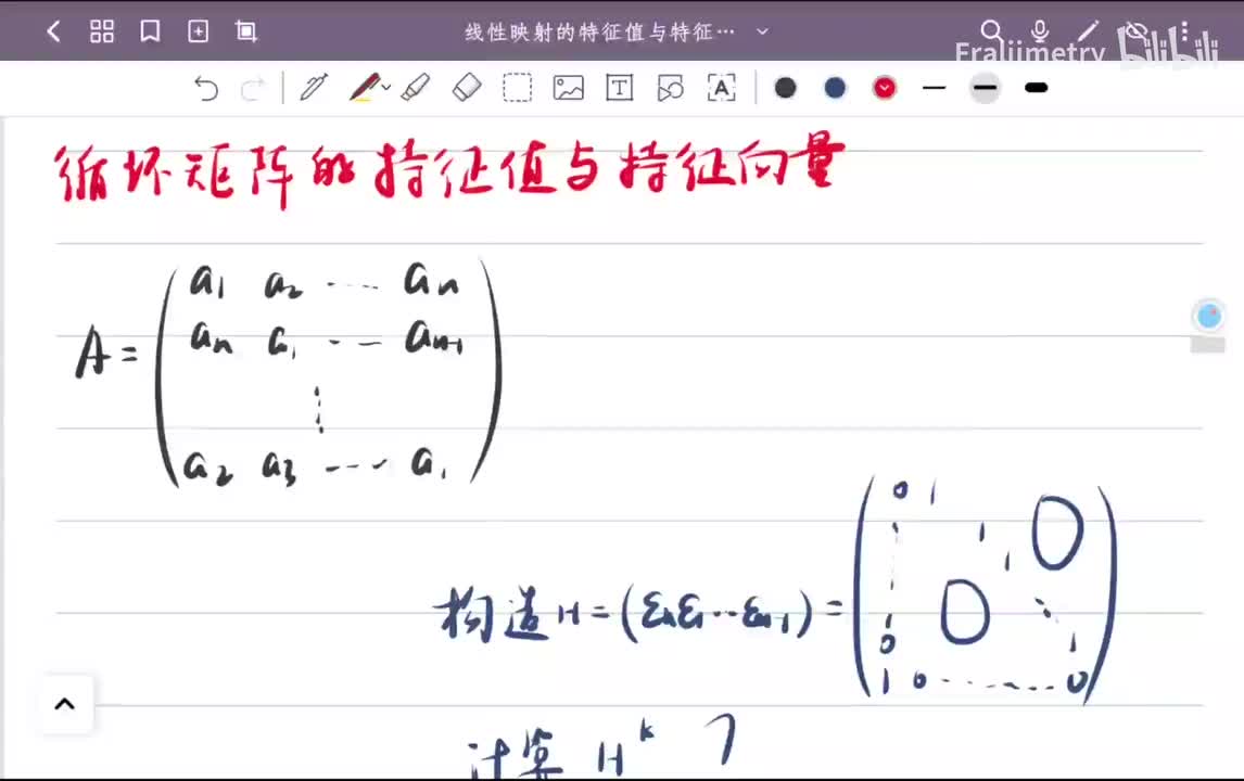 循环矩阵的特征值与特征向量