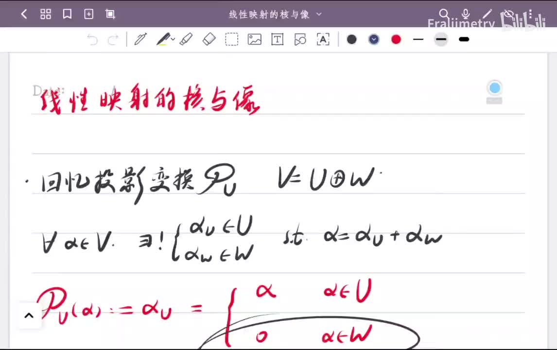 线性映射的核与像的引入