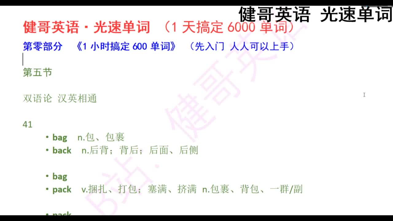 《1天6000单词》第5讲_高清 1080P