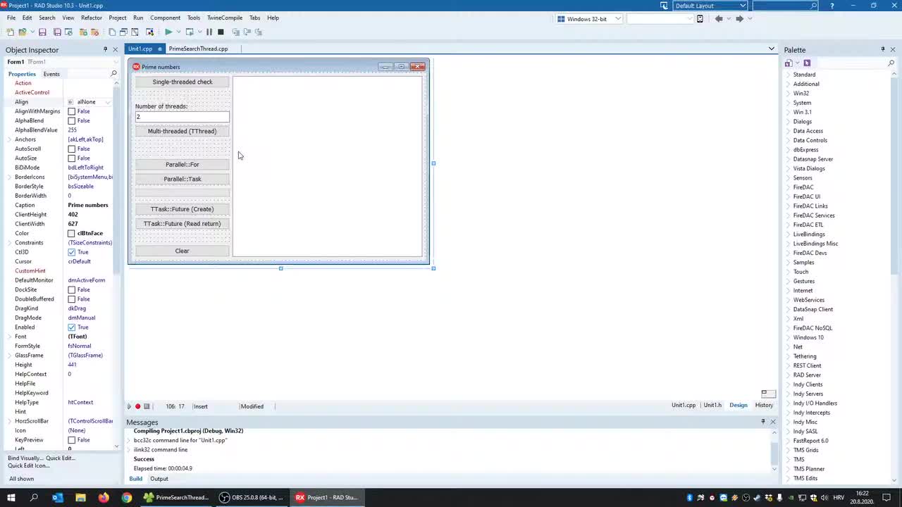 20-C++ Builder - Parallel Library vs. TThread