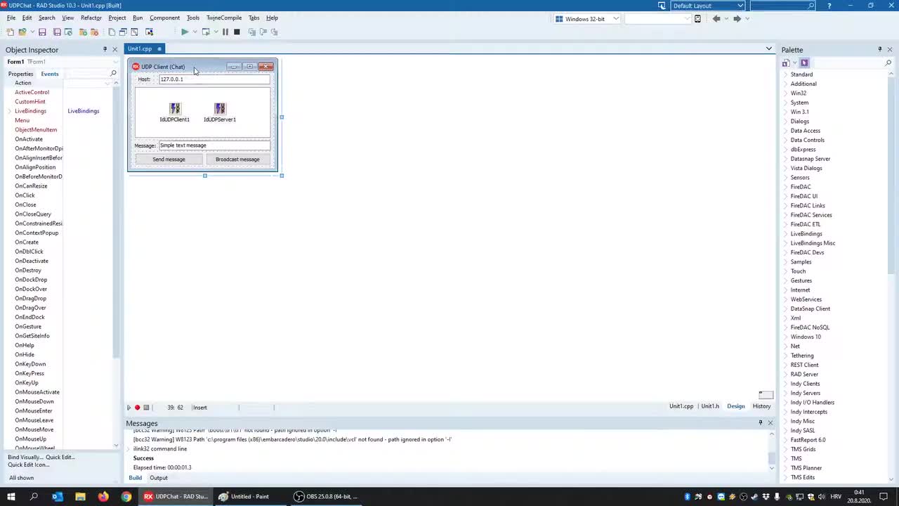 23-C++ Builder - Indy UDP Client_Server