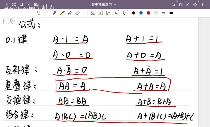 2化简题公式口诀和逻辑函数的书写