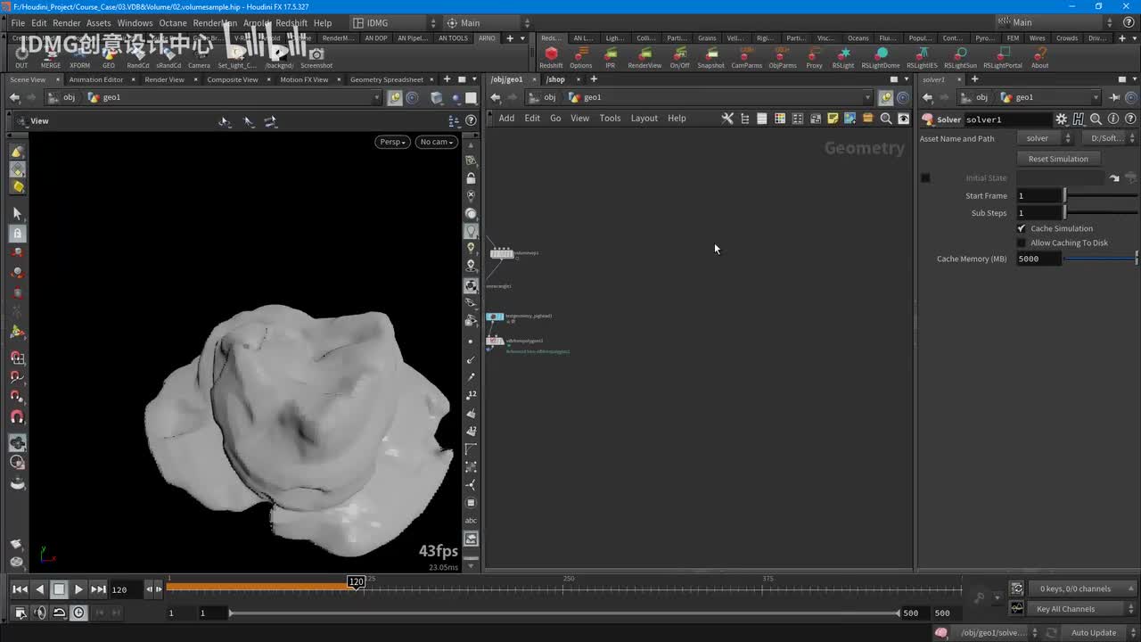 day117.VDB配合点云实现模型生长