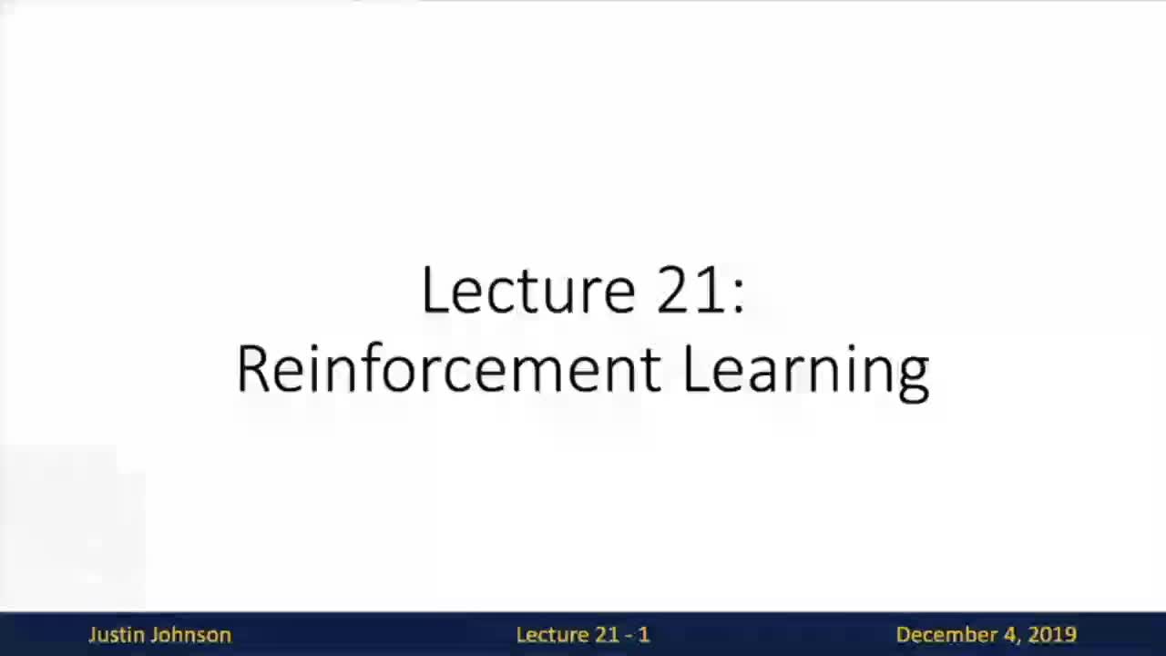 21 Reinforcement Learning