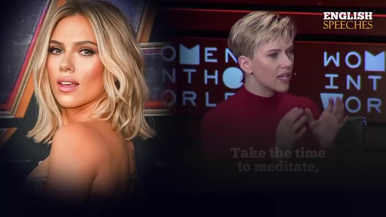 ENGLISH SPEECH SCARLETT JOHANSSON Take Time for Yourself (English Subtitles)