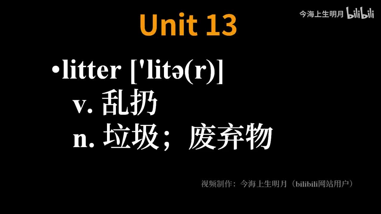 九年级单词Unit 13