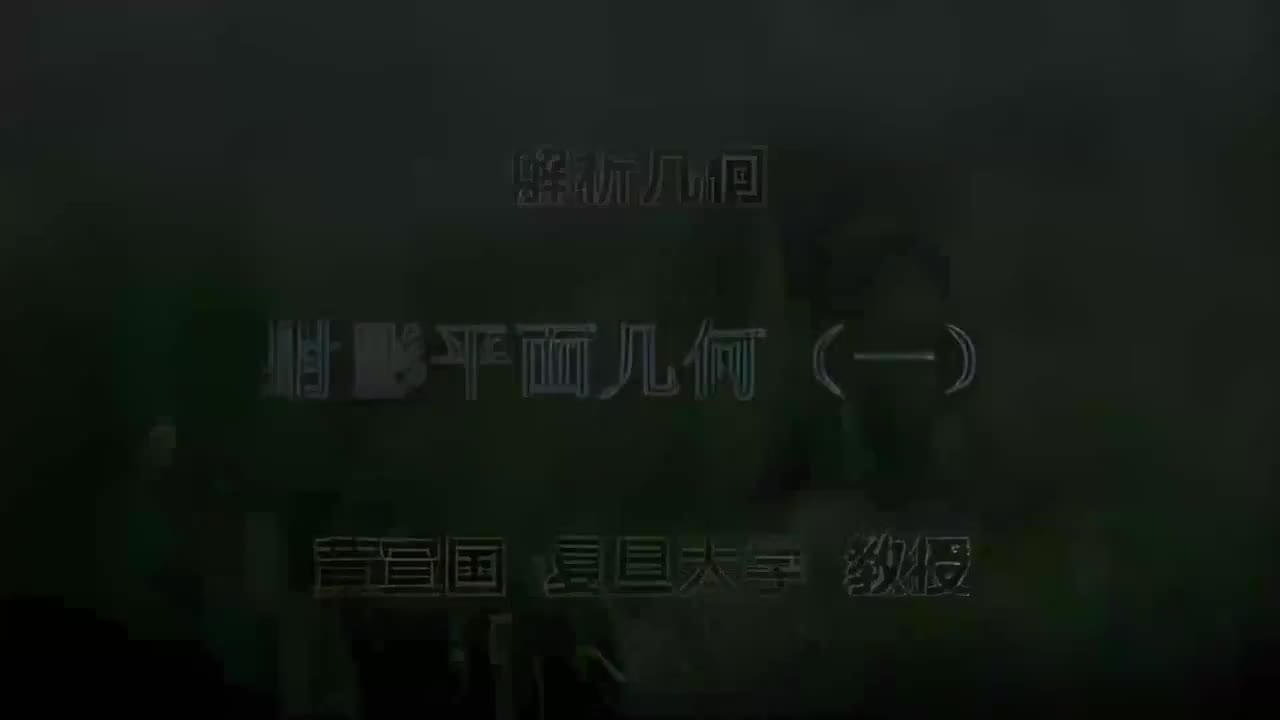 63.063 射影平面几何（一）