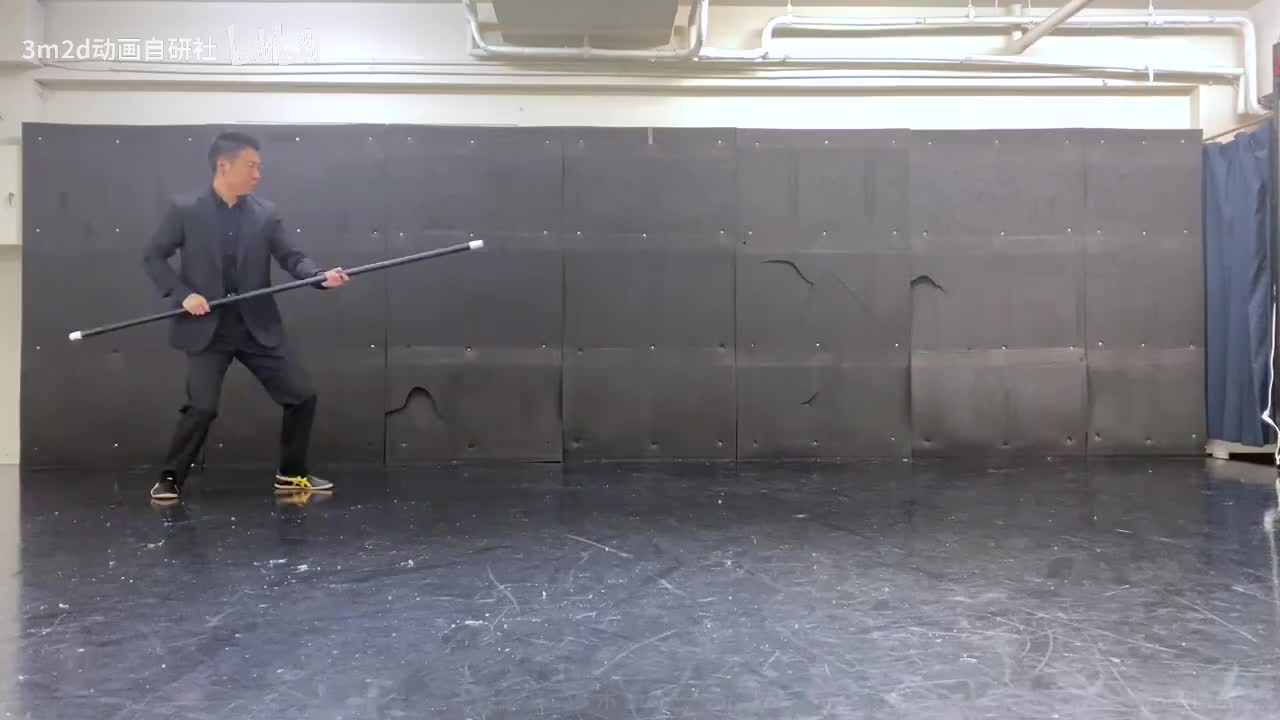 【棍】棍棒攻击基础组合 Animation reference by 3D2M