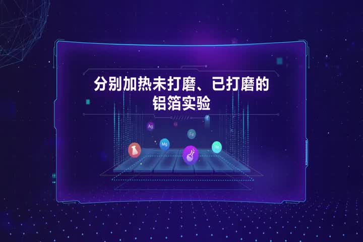 分别加热未打磨、已打磨的铝箔实验