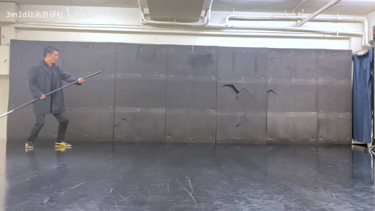 【长武器】[长枪] 车轮前进 Animation reference by 3D2M动画自研社