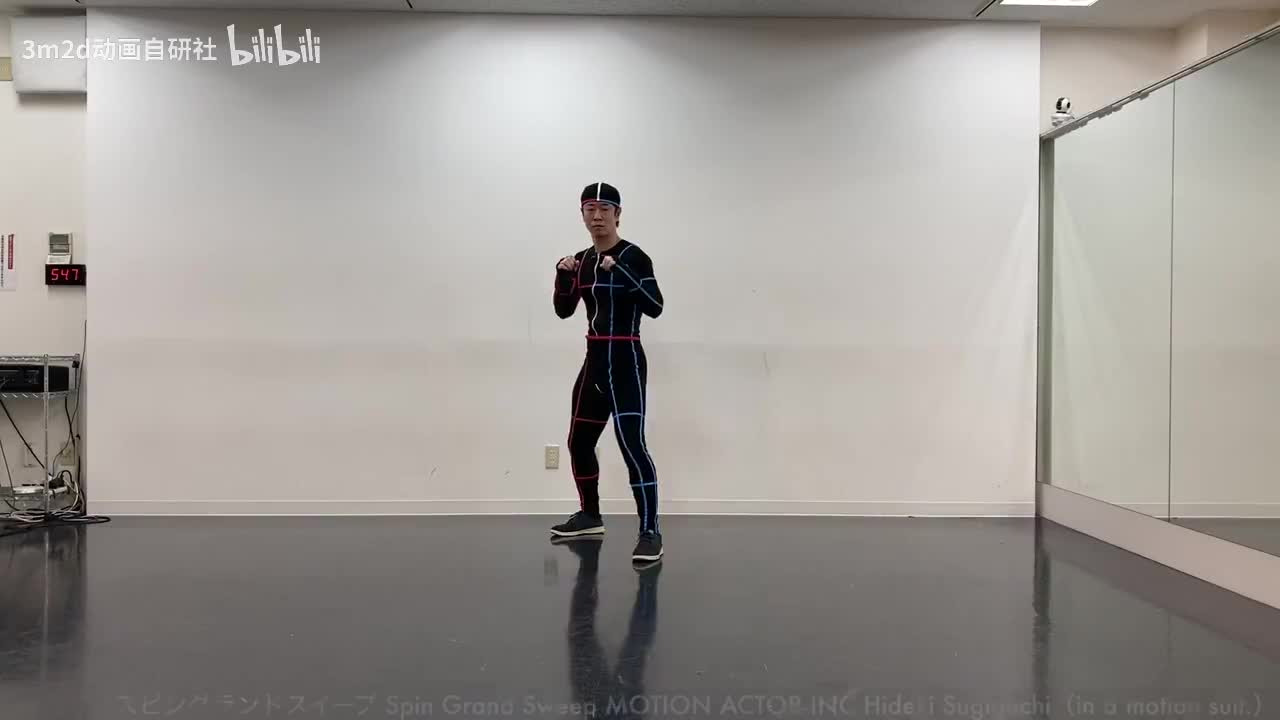 【踢&腿法】720°旋转扫堂腿 Animation reference by 3D2M动画自研社