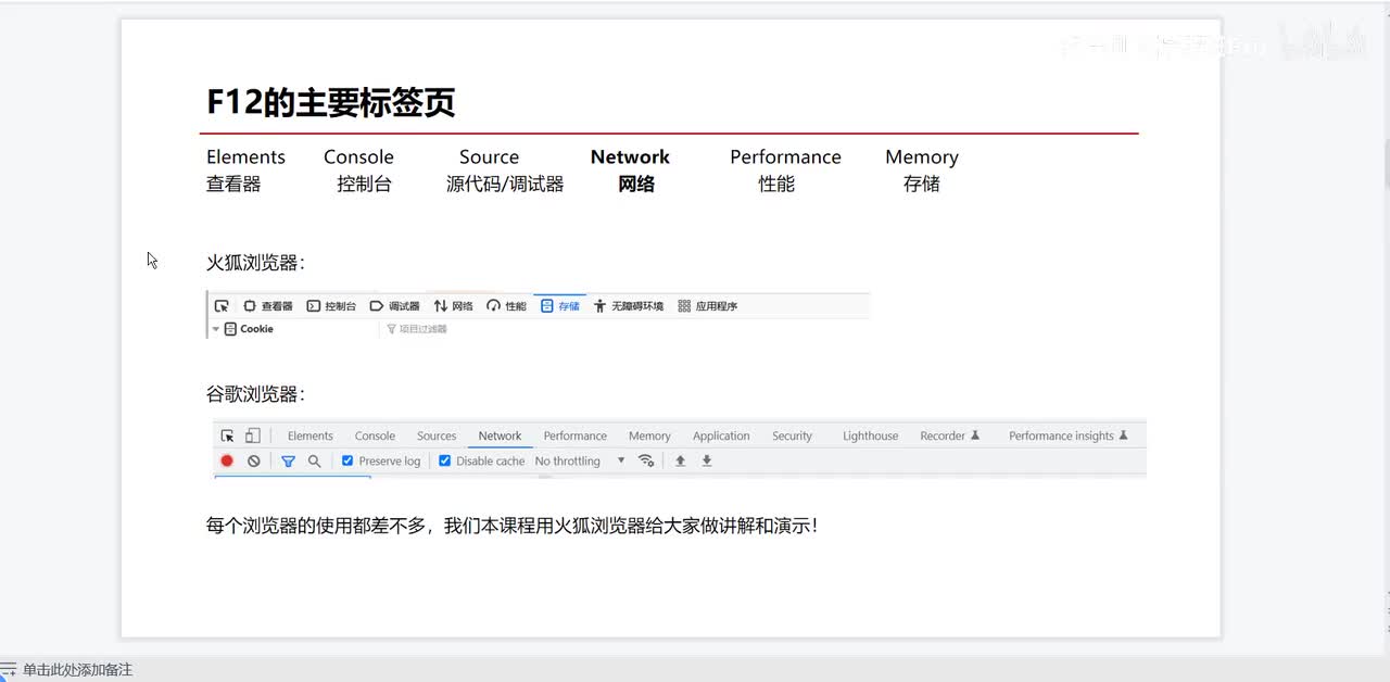 02-F12开发者工具的标签页介绍