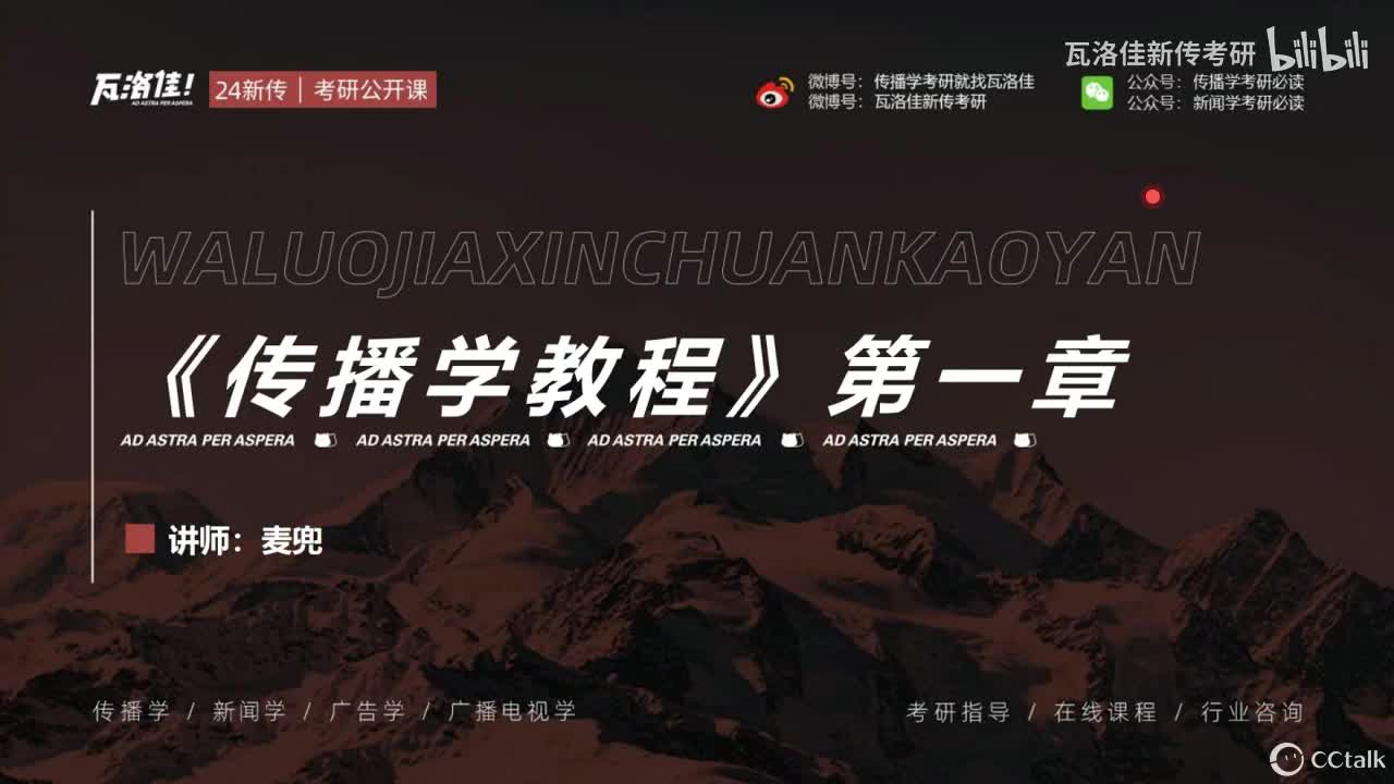 第一章：传播学的对象和基本问题