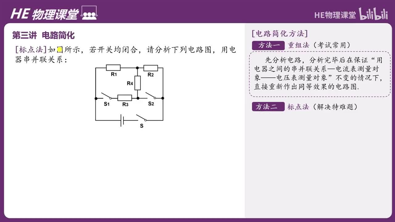电路简化·标点法画等效电路