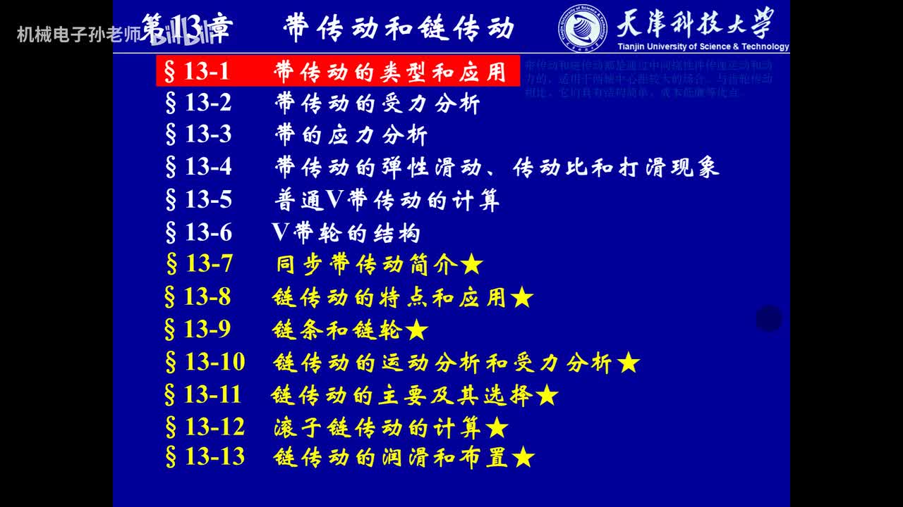 第十三章 带传动和链传动（1）