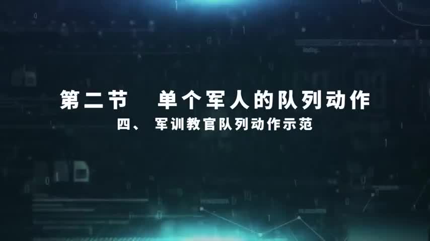 2.2.4 军训教官队列动作示范