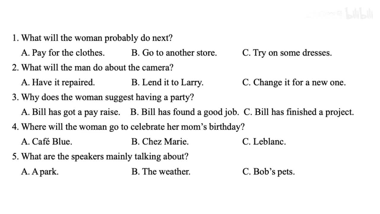 2023年四省联考听力