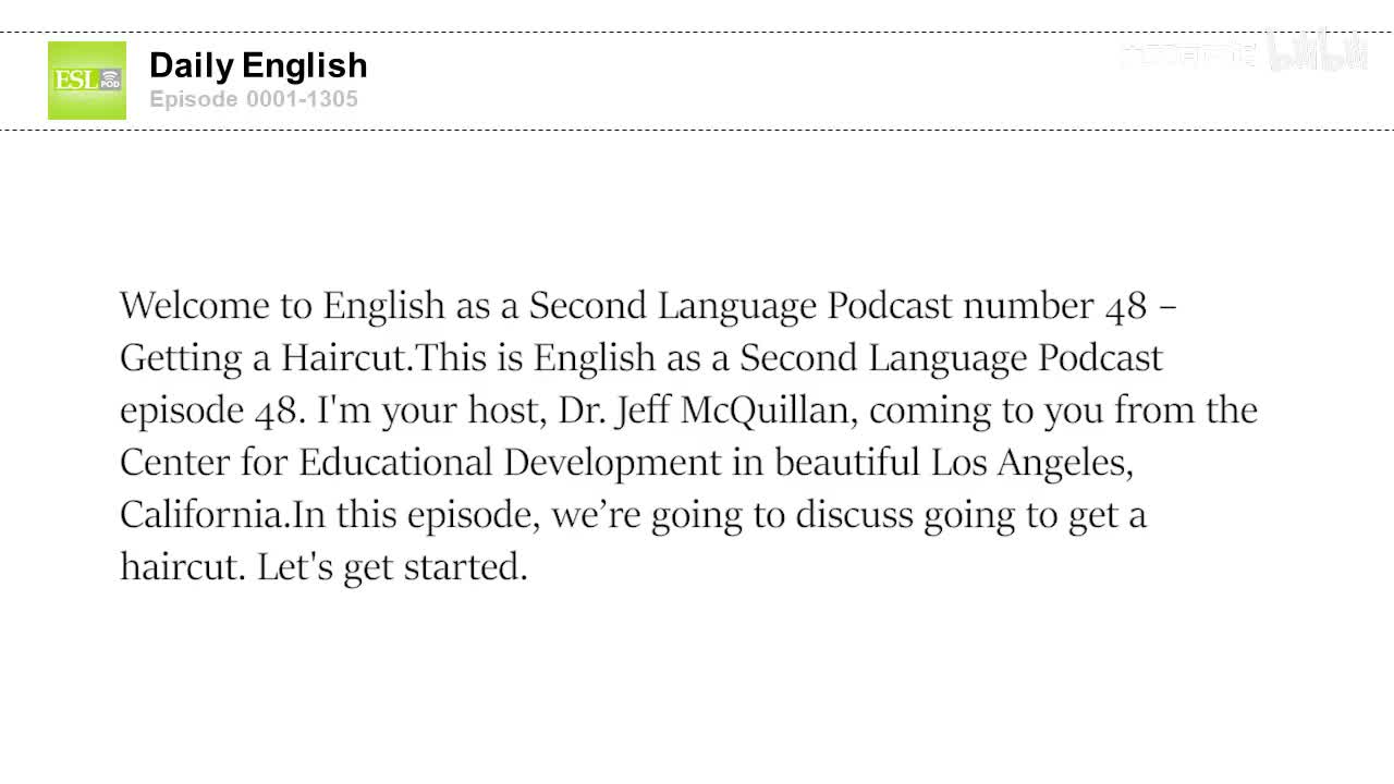 0048 Getting a Haircut