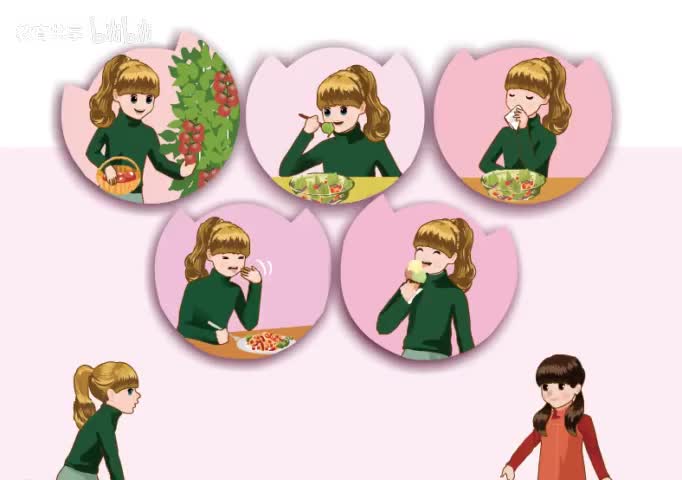 人教PEP（五上）p28 Unit 3 B Let's learn & Look, write and say 听力动画