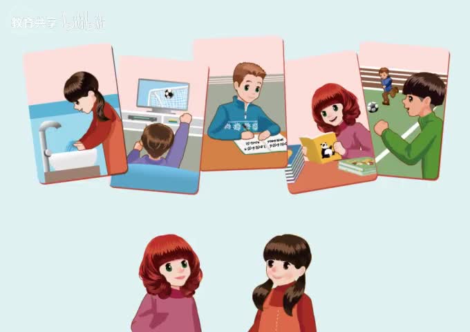 人教PEP（五上）p18 Unit 2 B Let's learn & Group work 听力动画