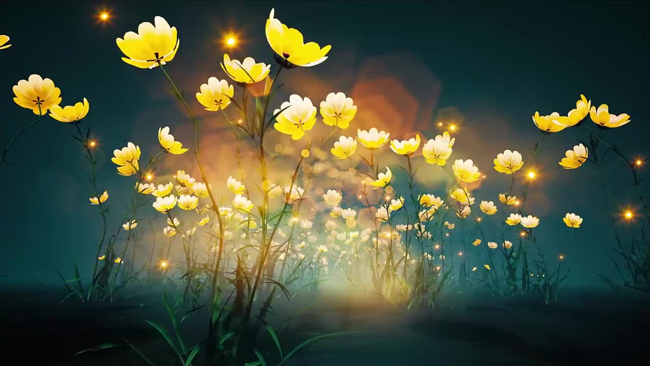 29.唯美舞台花海背景视频素材