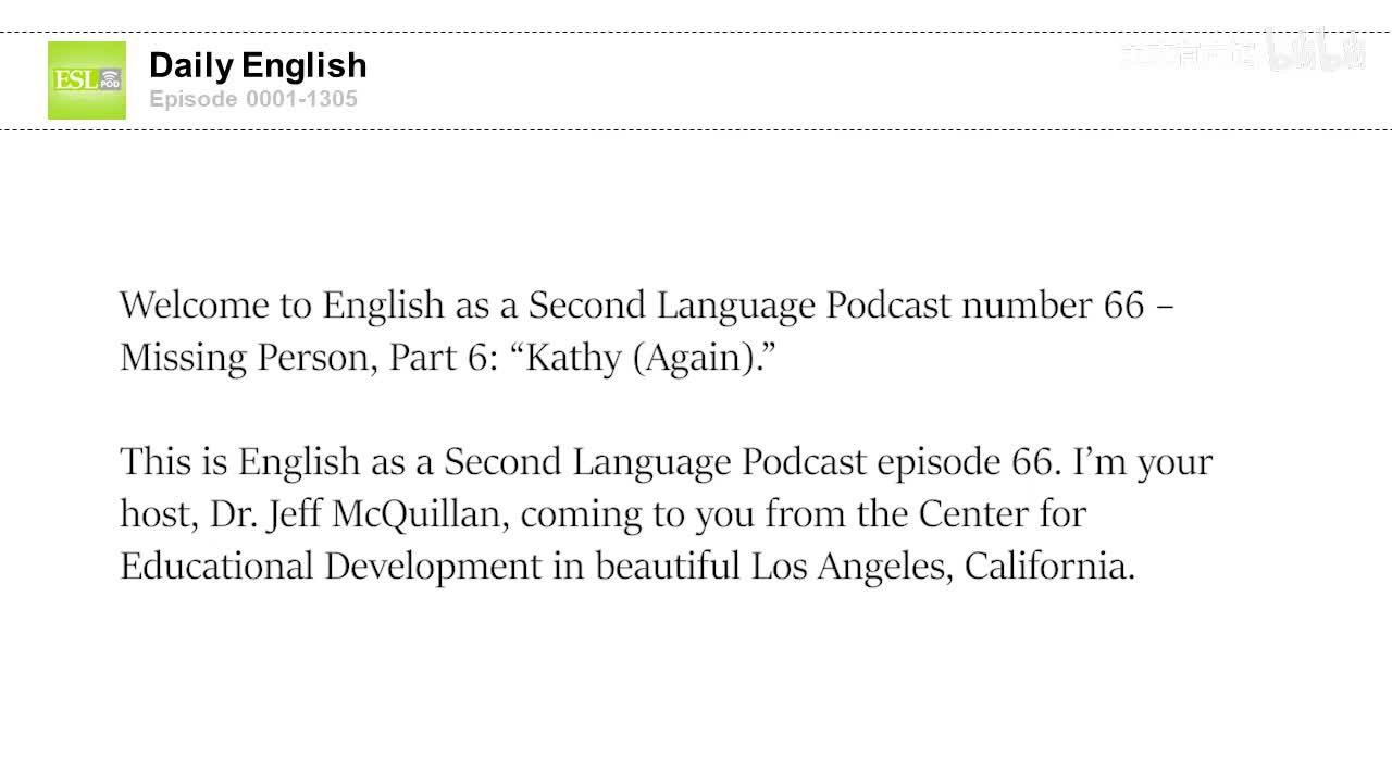 0066 Missing Person, Part 6- “Kathy (Again).”