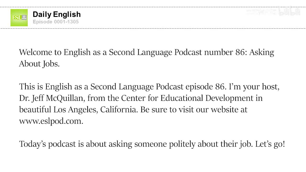 0086 Asking About Jobs