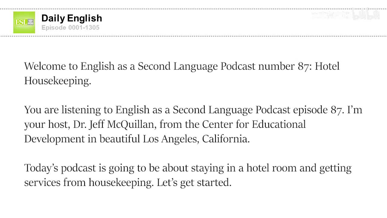 0087 Hotel Housekeeping