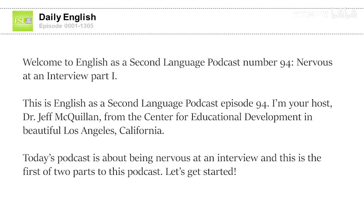 0094 Nervous at an Interview I