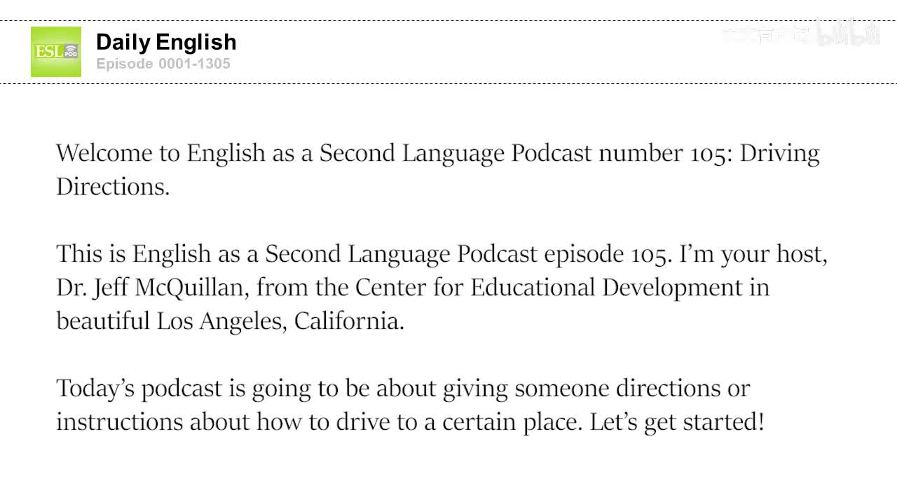 0105 Driving Directions