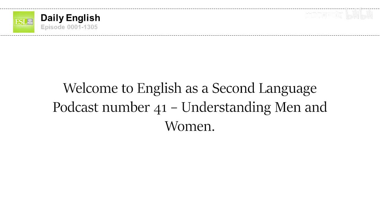 0041 Understanding Men and Women