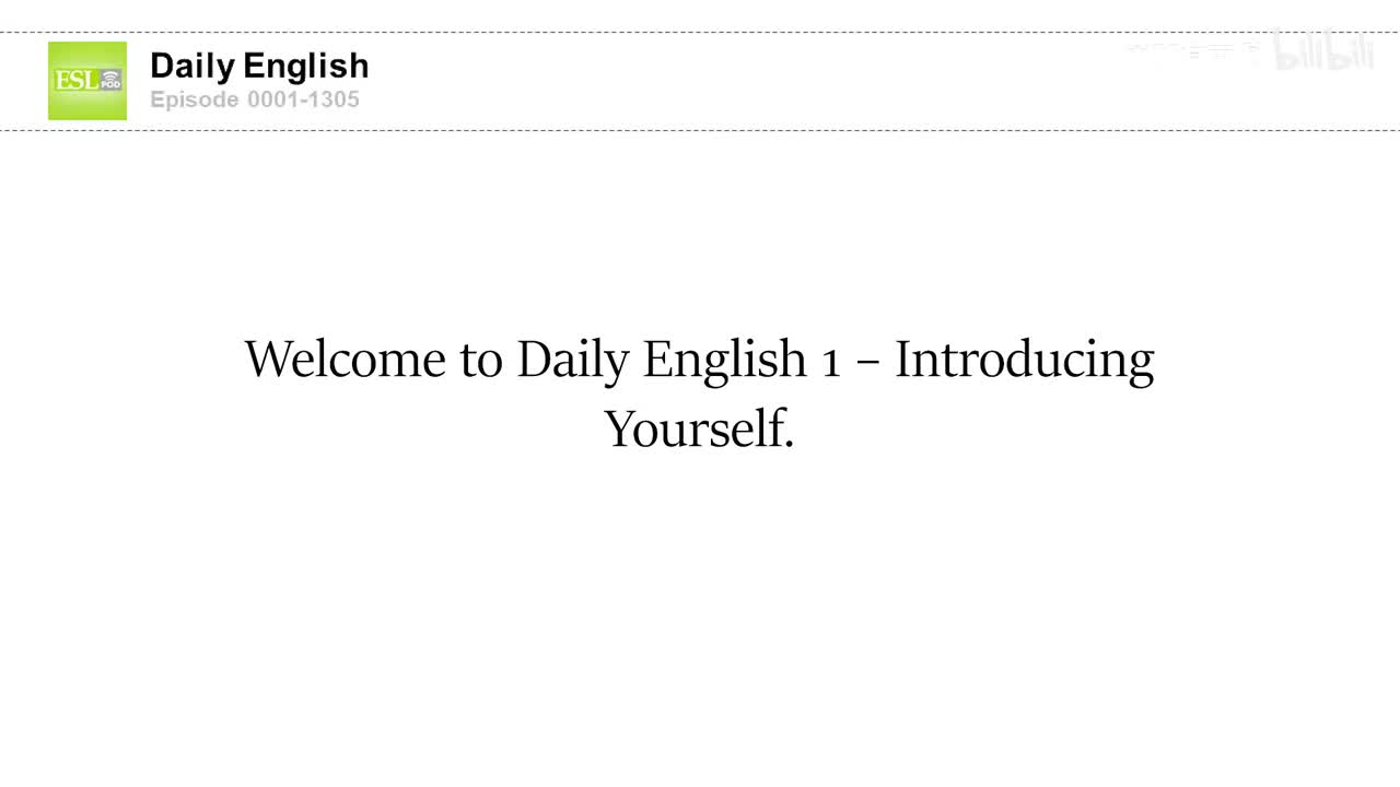 0001 Introducing Yourself