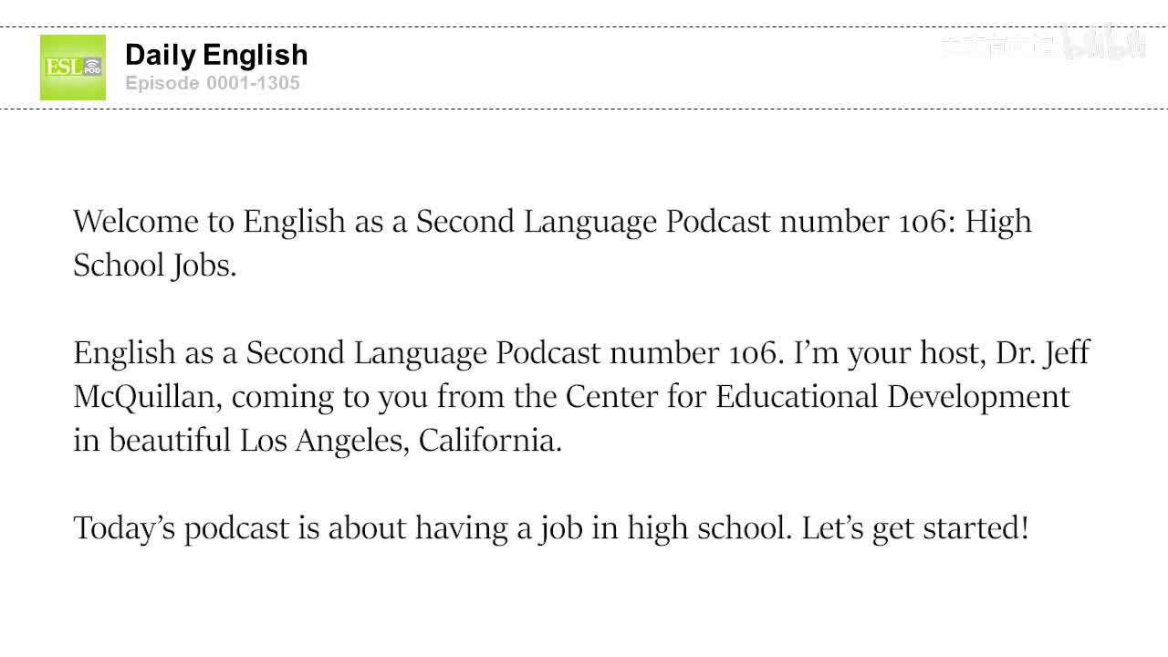 0106 High School Jobs