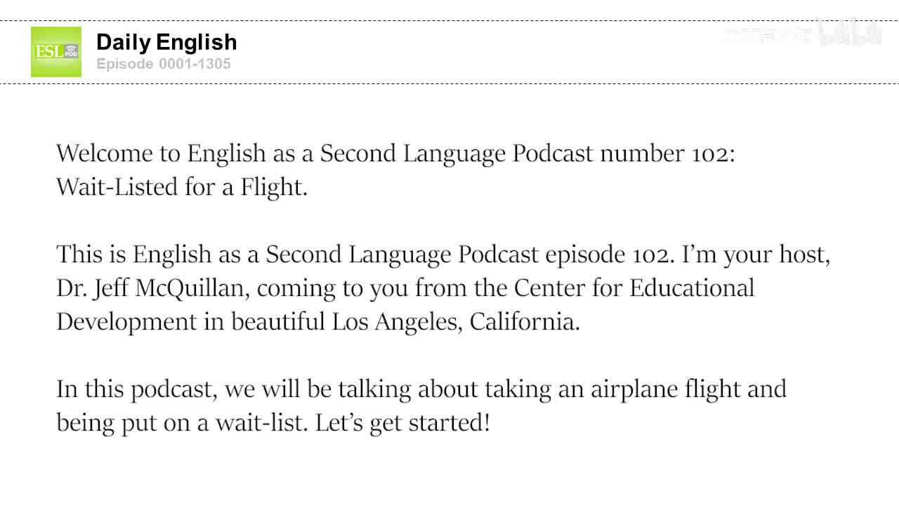 0102 Wait-Listed for a Flight