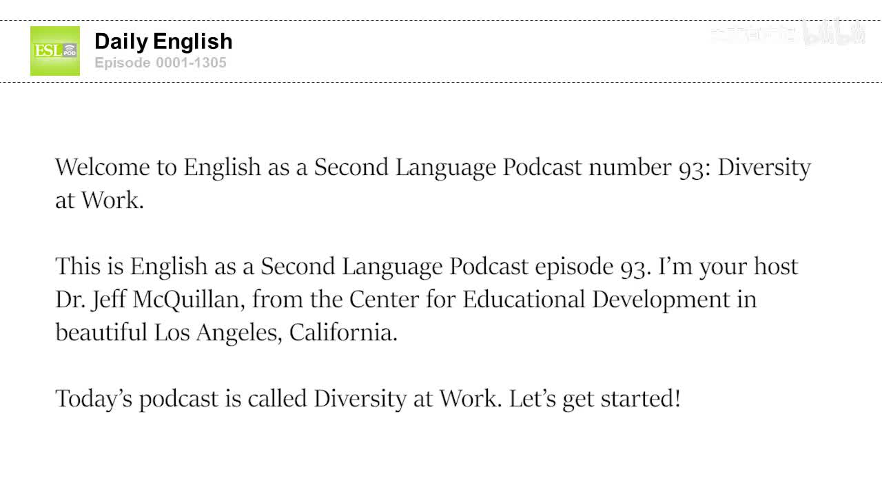 0093 Diversity at Work