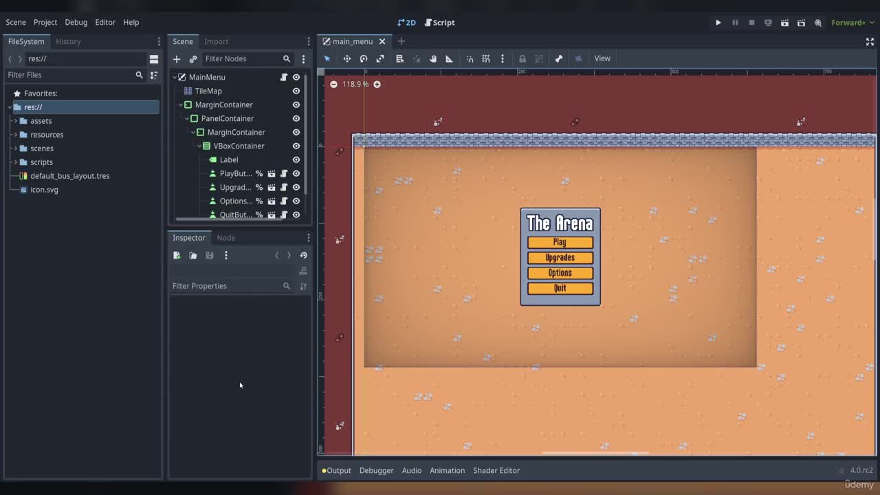 11. Adding a ScrollContainer to the Meta Upgrade Screen