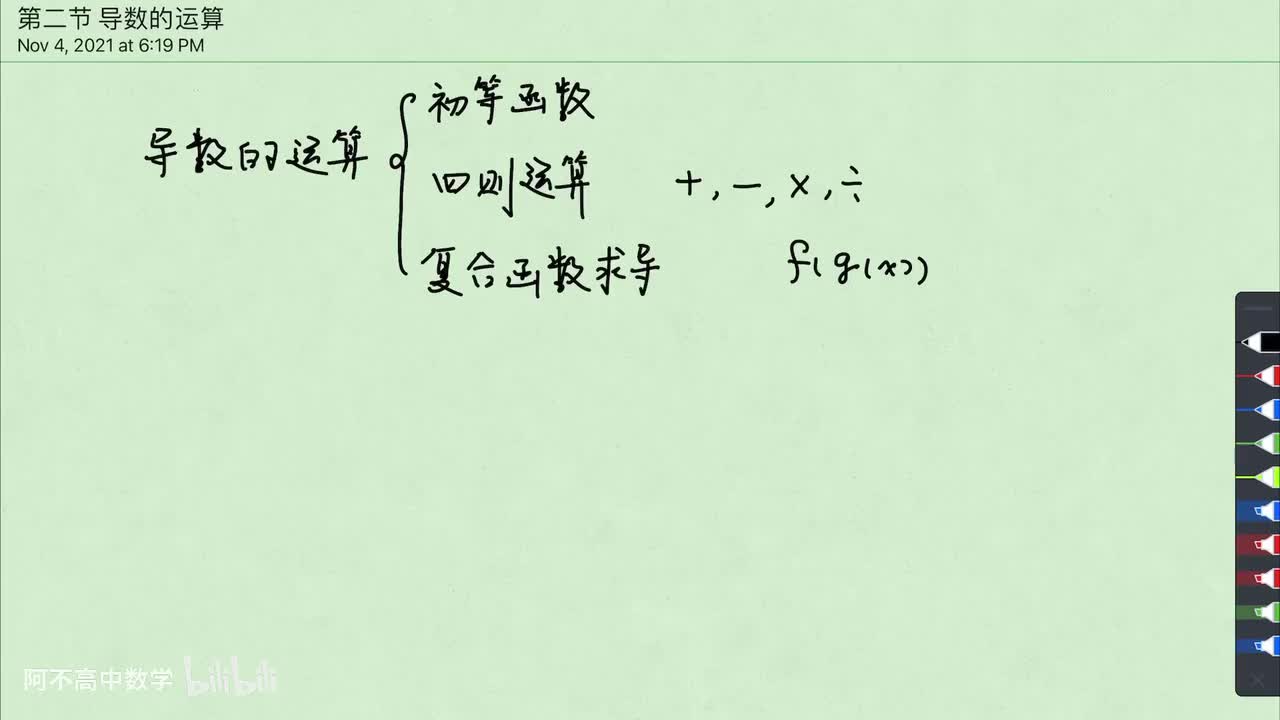 【导数】2.1 求导法则