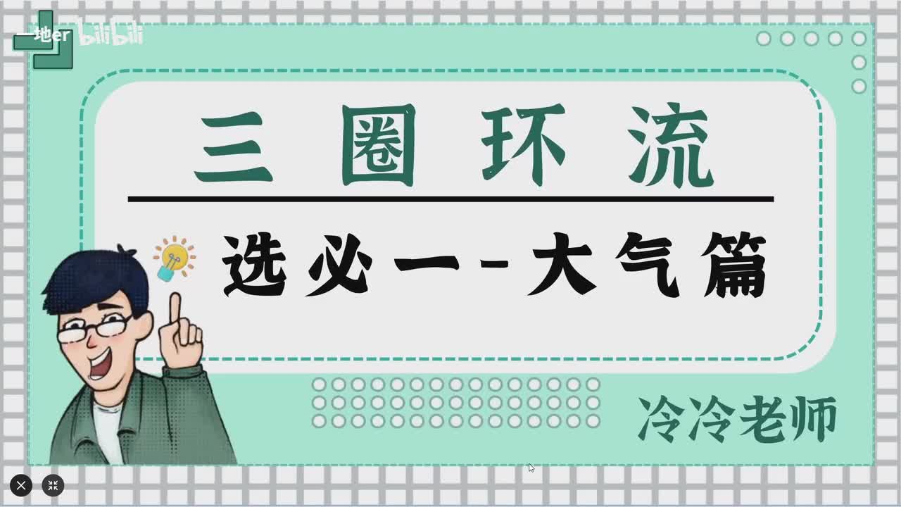 9.1【大气·辞典】三圈环流（气压带风带）