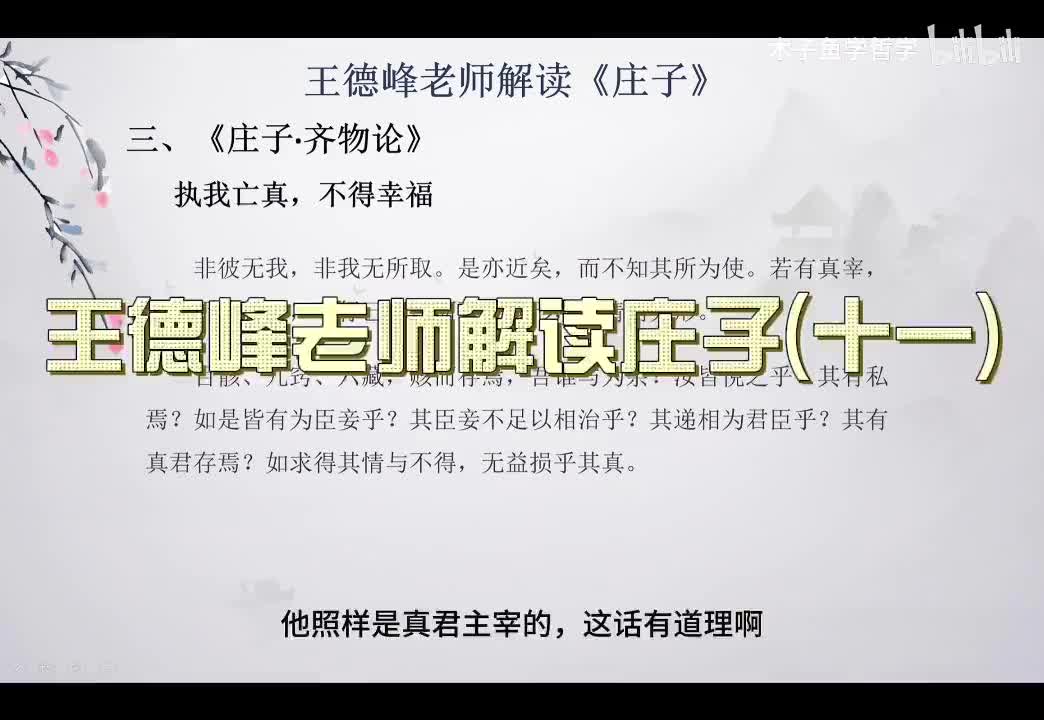 P11王德峰老师解读《庄子》1080P 高清（字幕版）