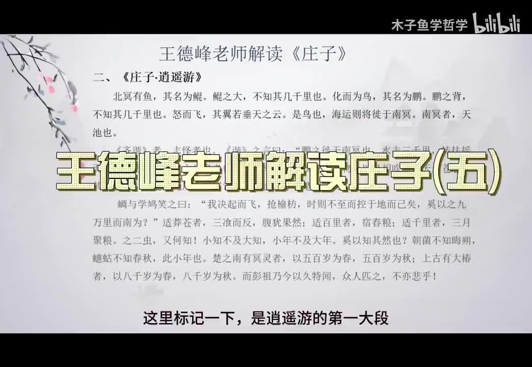 P5王德峰老师解读《庄子》1080P 高清（字幕版）