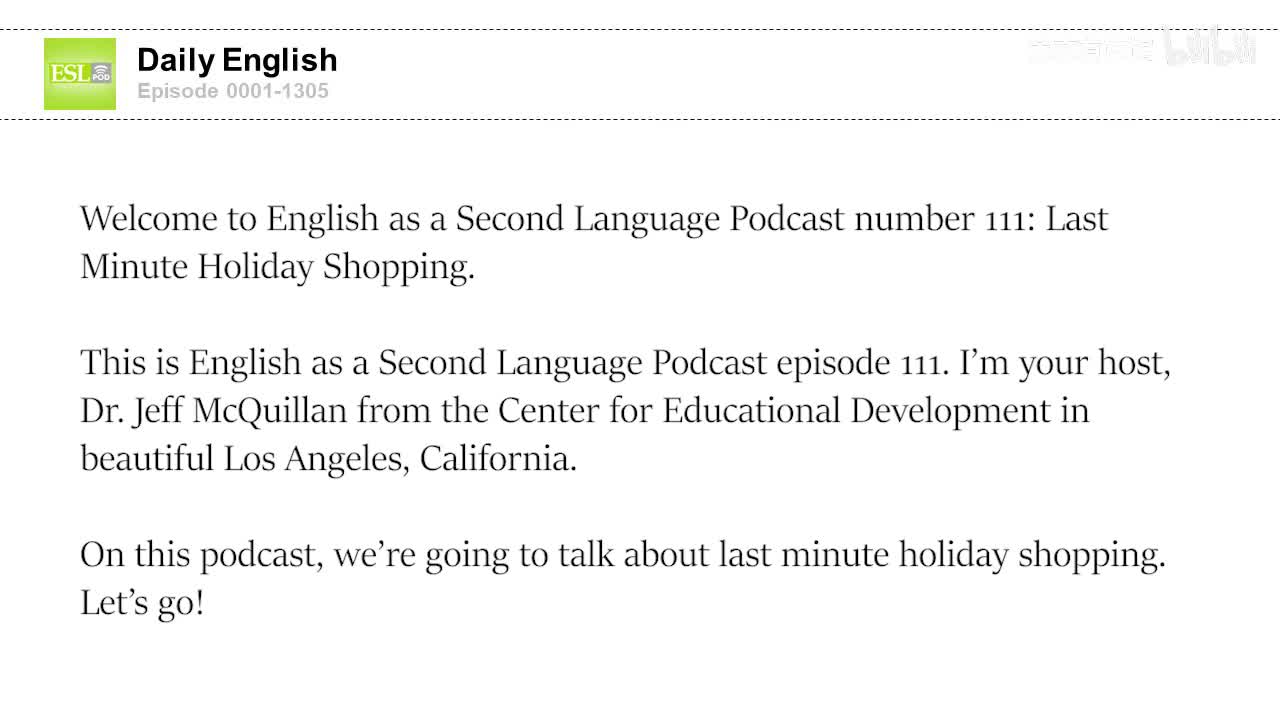 0111 Last Minute Holiday Shopping