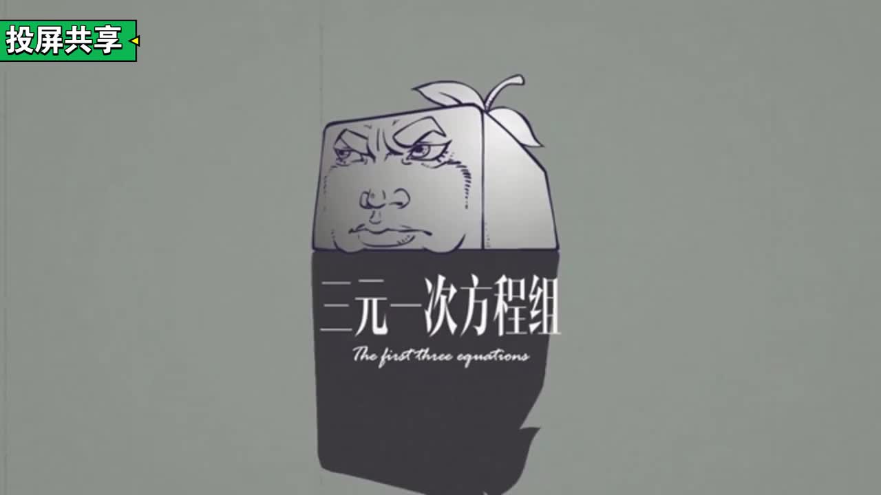 初一七年级动画：三元一次方程组