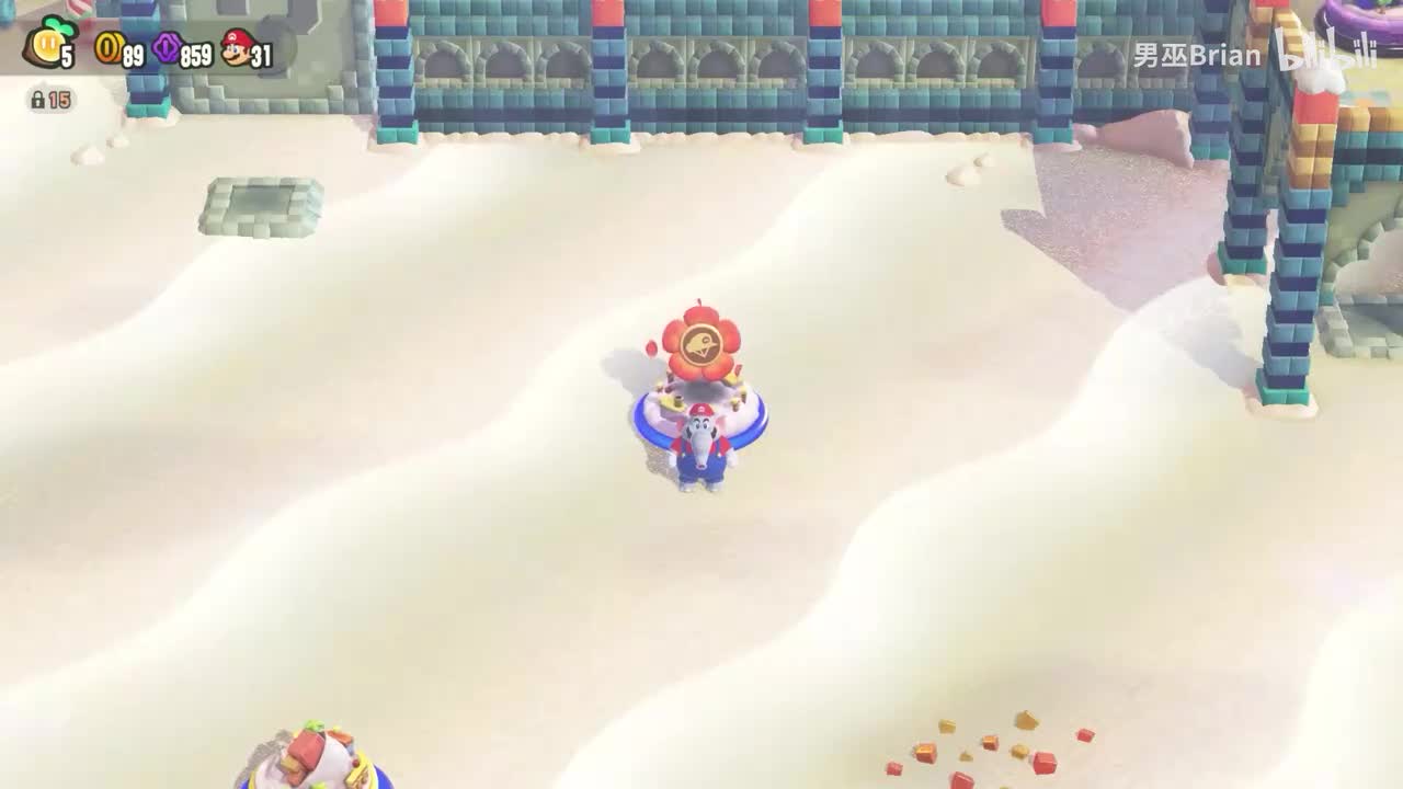 W4日光沙漠-跃跃的站立台+岩石小房间的宝物