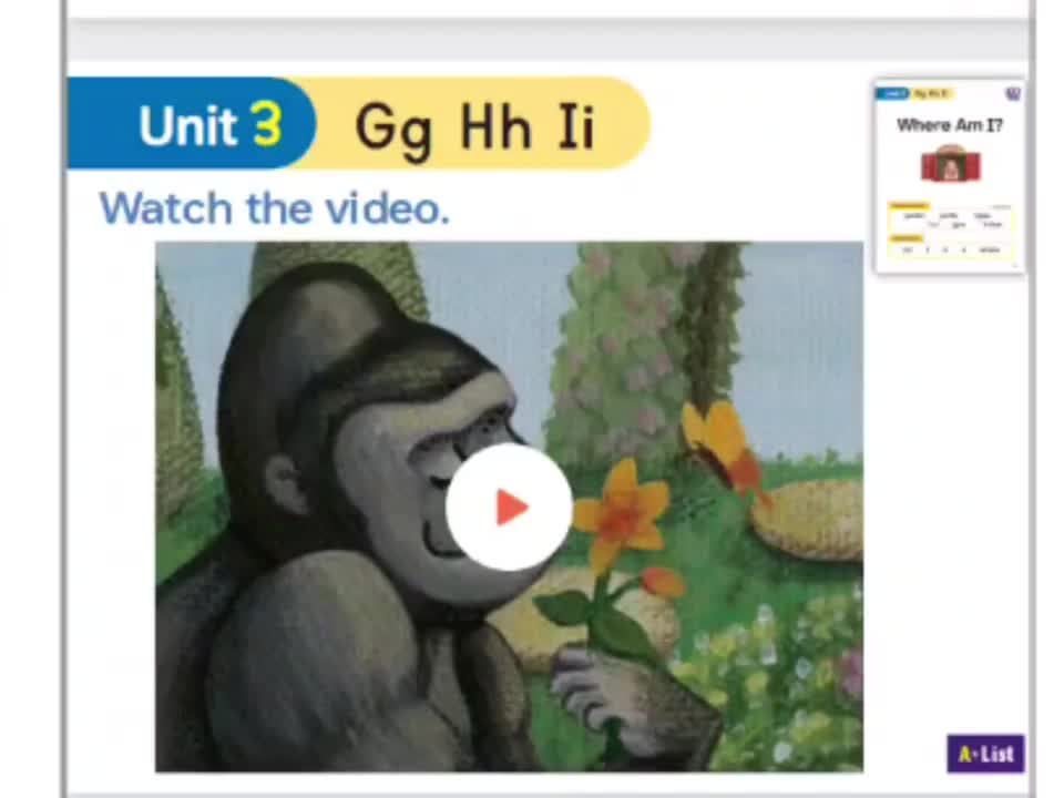 Gorilla is in the garden