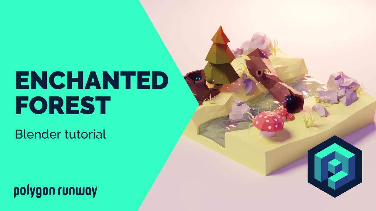 Enchanted Forest - Blender Low Poly 3D Modeling Tutorial (stdVW3kmMbw)
