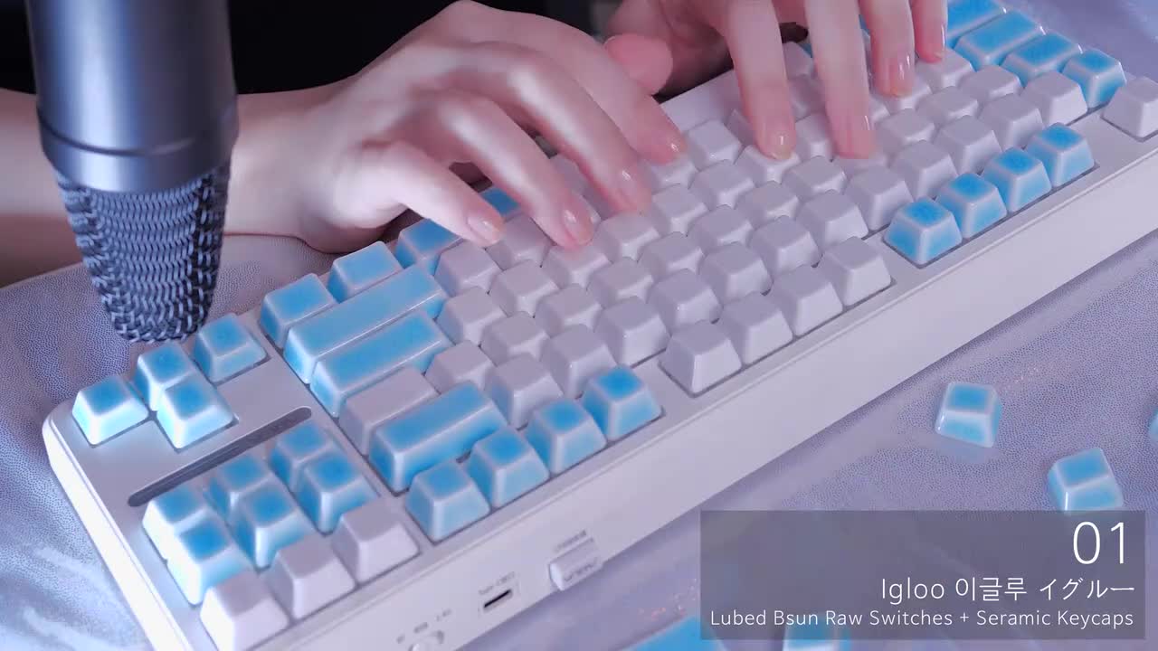 【PPOMO_助眠】白噪音｜ASMR 15种键盘敲击音，2小时，适用于学习和工作(润滑轴承、定制键盘)( 1920 X 1080 60fps )