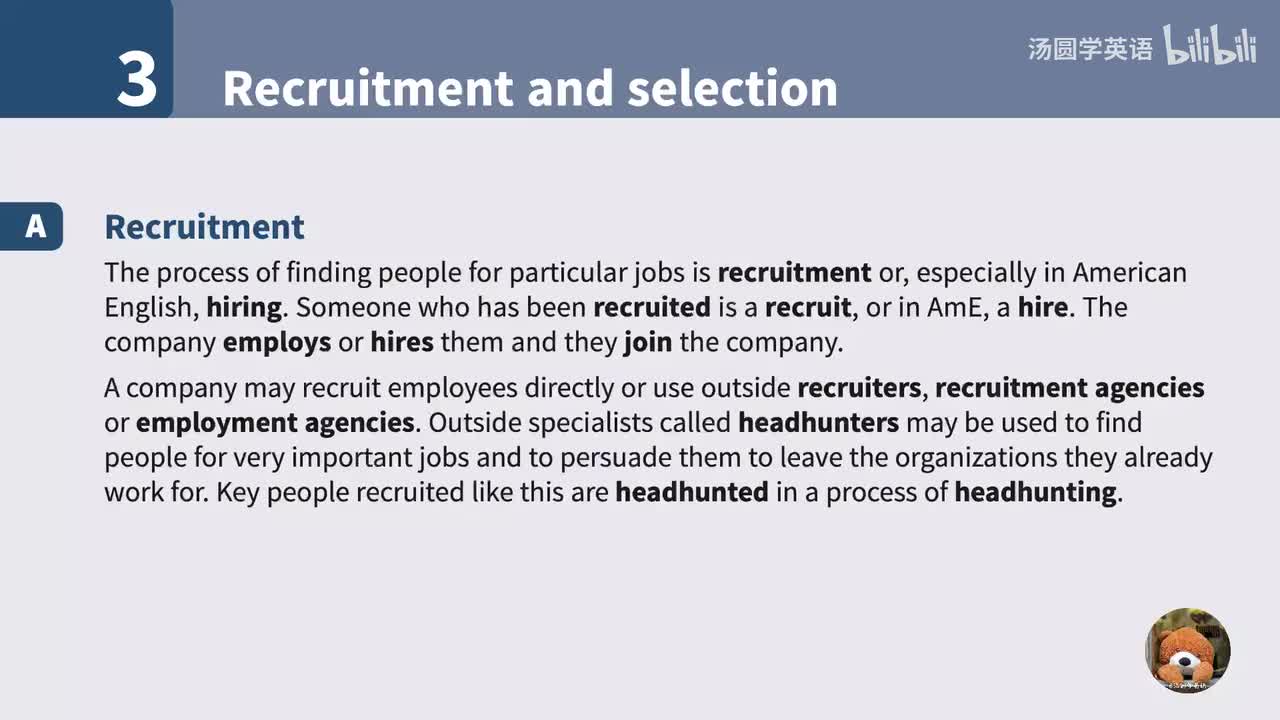 3. Recruitment and selection