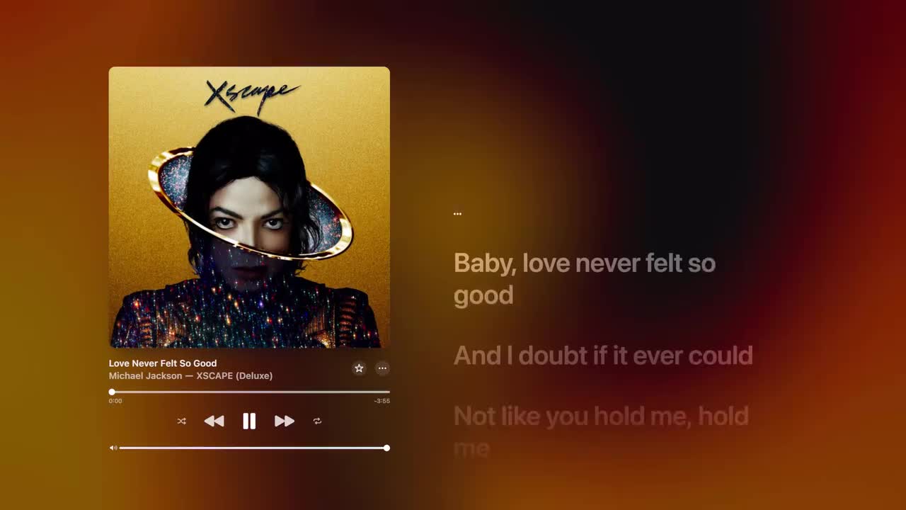 Love Never Felt So Good《爱从未感觉如此美好》