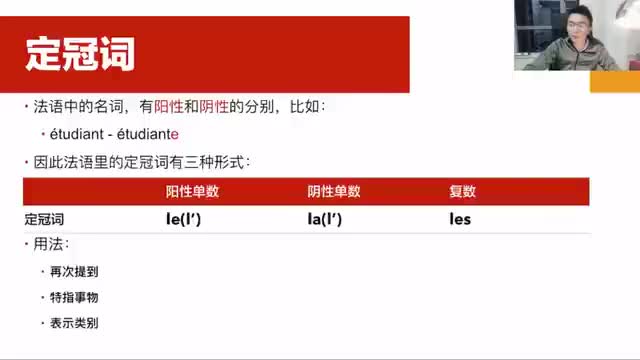 8. 法语中的不定冠词